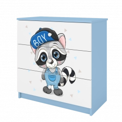 Chest of drawers babydreams blue raccoon