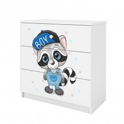 Chest of drawers babydreams white raccoon