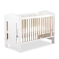 Cot 120x60 white-beech Klups IDA BEECH- WHITE