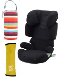 Cybex Solution X I-Fix Fotelik Samochodowy 15-50 kg Pure Black + Nakładka Na Pas + Termoopakowanie