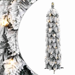 Izgaismota Mākslīgā Ziemassvētku Egle Ar 45 Led, Sniegu, 90 Cm Vidaxl