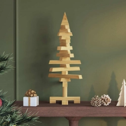 Koka Ziemassvētku Koks Ar Statīvu Brūna 60 Cm Priedes Masīvkoks Vidaxl