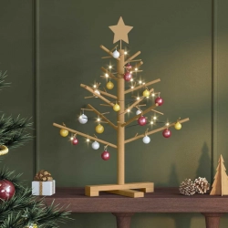Koka Ziemassvētku Koks Ar Statīvu Brūna 75 Cm Priedes Masīvkoks Vidaxl