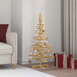 Koka Ziemassvētku Koks Brūna 120 Cm Priedes Masīvkoks Vidaxl