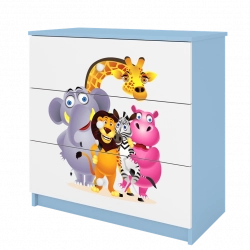 Komoda babydreams niebieska zoo