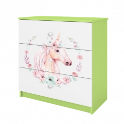 Komoda babydreams zielona konik