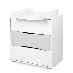 Комод c пеленальным столиком Klups NATI WHITE-GREY
