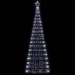 Led Ziemassvētku Eglīte 550 Led Krāsains 304 Cm Vidaxl