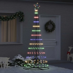 Led Ziemassvētku Koks Daudzkrāsains 138.5 X 138.5 X 399 Cm Vidaxl