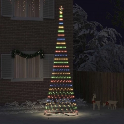 Led Ziemassvētku Koks Daudzkrāsains 138.5 X 138.5 X 399 Cm Vidaxl