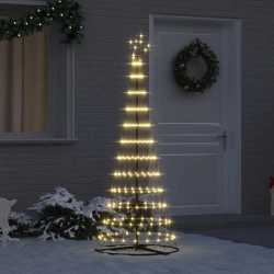 Led Ziemassvētku Koks Silti Balts 138.5 X 138.5 X 399 Cm Metāla Vidaxl