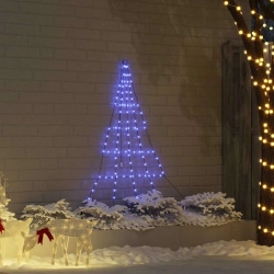 Led Ziemassvētku Koks Su 112 Led Zila 511 Cm Metāla Vidaxl