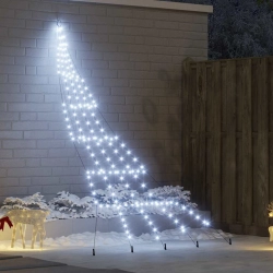 Led Ziemassvētku Koks Su 168 Led Vēsi Balts 511 Cm Metāla Vidaxl