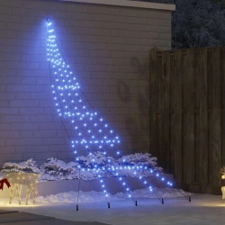 Led Ziemassvētku Koks Su 168 Led Zila 511 Cm Metāla Vidaxl