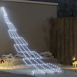 Led Ziemassvētku Koks Su 276 Led Vēsi Balts 511 Cm Metāla Vidaxl