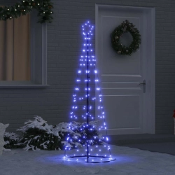 Led Ziemassvētku Koks Su 390 Led Ar Statīvu Zila 250 Cm Dzelzs Vidaxl