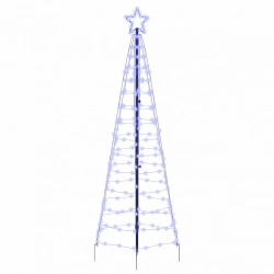 Led Ziemassvētku Koks Su 390 Led Zila 250 Cm Dzelzs Vidaxl