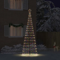 Led Ziemassvētku Koks Su 800 Led Daudzkrāsains 400 Cm Dzelzs Vidaxl
