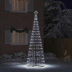 Led Ziemassvētku Koks Su 800 Led Vēsi Balts 400 Cm Dzelzs Vidaxl