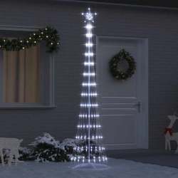 Led Ziemassvētku Koks Vēsi Balts 138.5 X 138.5 X 399 Cm Metāla Vidaxl