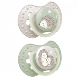 Lovi Night&Day Hedgehog Smoczek Silikonowy Dynamiczny 18m+ 2 szt 22/931