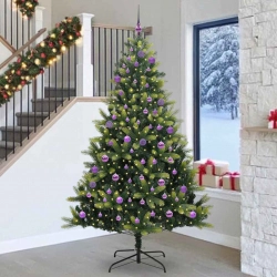 Mākslīgā Locāmā Ziemassvētku Egle Ar 300 Led Lampiņām 240 Cm Vidaxl
