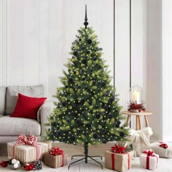 Mākslīgā Locītā Ziemassvētku Egle Ar 300 Led Lampiņām 180 Cm Vidaxl