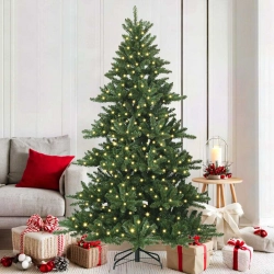 Mākslīgā Saliekamā Ziemassvētku Egle Ar 300 Led Zaļa 180 Cm Pvc Vidaxl
