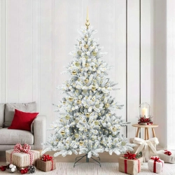 Mākslīgā Saliekamā Ziemassvētku Egle With Leds 210Cm Pvc Vidaxl