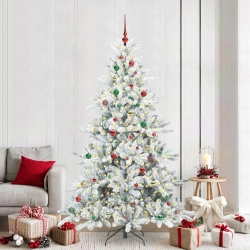 Mākslīgā Saliekamā Ziemassvētku Egle With Leds 210Cm Pvc Vidaxl