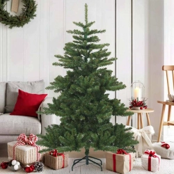 Mākslīgā Saliekamā Ziemassvētku Egle Zaļa 150 Cm Pvc, Tērauds Vidaxl