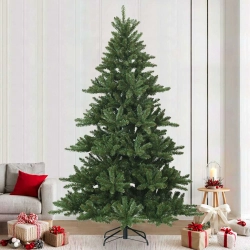 Mākslīgā Saliekamā Ziemassvētku Egle Zaļa 240 Cm Pvc, Tērauds Vidaxl