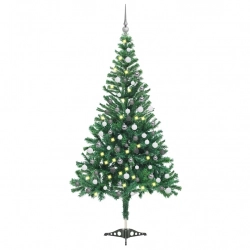 Mākslīgā Ziemassvētku Egle Ar Rotājumiem, 120 Cm, 230 Zari Vidaxl