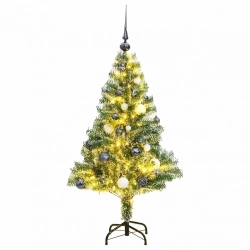 Mākslīgā Ziemassvētku Egle Ar Sniegu Un 150 Led, 120 Cm Vidaxl