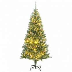 Mākslīgā Ziemassvētku Egle Ar Sniegu Un 300 Led, 180 Cm Vidaxl