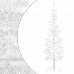 Mākslīgā Ziemassvētku Egle Ar Statīvu, Pusapaļa, Balta, 150 Cm Vidaxl