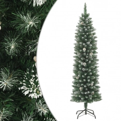 Mākslīgā Ziemassvētku Egle Ar Statīvu, Šaura, 150 Cm, Pvc Vidaxl