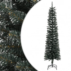 Mākslīgā Ziemassvētku Egle Ar Statīvu, Šaura, 210 Cm, Zaļa, Pvc Vidaxl