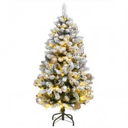 Mākslīgā Ziemassvētku Egle, Bumbiņu Komplekts, 150 Cm, 150 Led Vidaxl