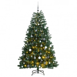 Mākslīgā Ziemassvētku Egle, Bumbiņu Komplekts, 240 Cm, 300 Led Vidaxl