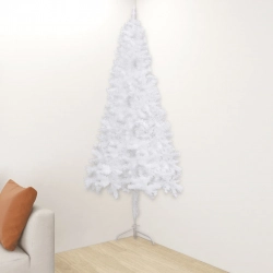 Mākslīgā Ziemassvētku Egle, Stūra, Balta, 240 Cm, Pvc Vidaxl