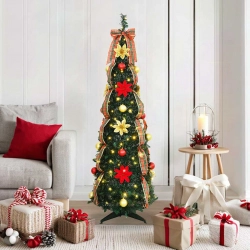 Mākslīgā Ziemassvētku Eglīte Su 100 Led Zaļa 150 Cm Pvc Vidaxl