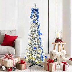 Mākslīgā Ziemassvētku Eglīte Su 100 Led Zaļa 150 Cm Pvc Vidaxl