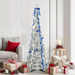 Mākslīgā Ziemassvētku Eglīte Su 150 Led Zaļa 180 Cm Pvc Vidaxl