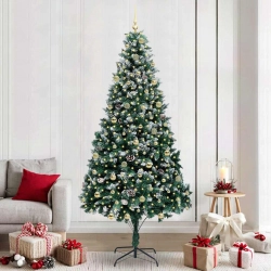 Mākslīgā Ziemassvētku Eglīte Su 300 Led Ar Statīvu Zaļa 240 Cm Vidaxl