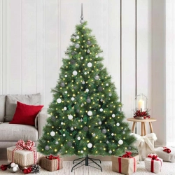 Mākslīgā Ziemassvētku Eglīte Su 300 Led Zaļa 210 Cm Pe Un Pvc Vidaxl