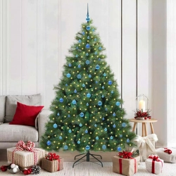 Mākslīgā Ziemassvētku Eglīte Su 300 Led Zaļa 210 Cm Pe Un Pvc Vidaxl