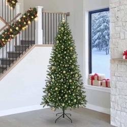 Mākslīgā Ziemassvētku Eglīte Su 300 Led Zaļa 240 Cm Pe Un Pvc Vidaxl