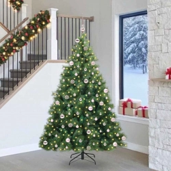 Mākslīgā Ziemassvētku Eglīte Su 300 Led Zaļa 240 Cm Pe Un Pvc Vidaxl