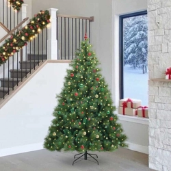 Mākslīgā Ziemassvētku Eglīte Su 300 Led Zaļa 240 Cm Pe Un Pvc Vidaxl